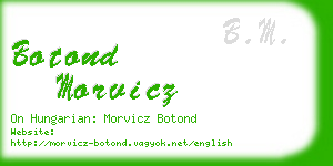 botond morvicz business card